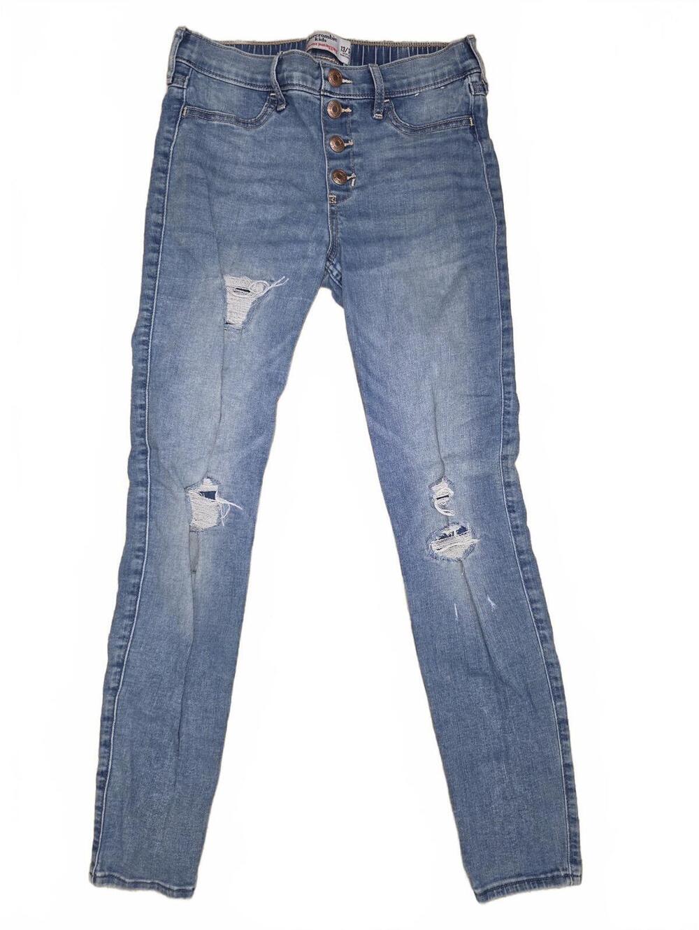 Abercrombie Kids High Rise Jean Legging Girls 13/14 Distressed Skinny Jeans